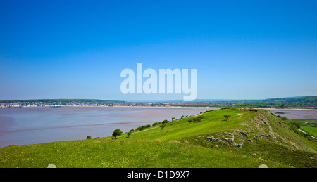 Weston Super Mare da Brean giù, Somerset, Regno Unito Foto Stock