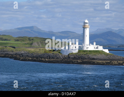 Lismore faro sull isola di Eilean Musdile, al largo della costa di Lismore, Scozia. Il faro è stato costruito nel 1833. Foto Stock