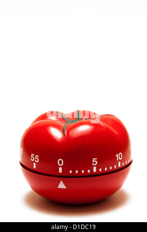 Un timer da cucina a forma di pomodoro. Foto Stock