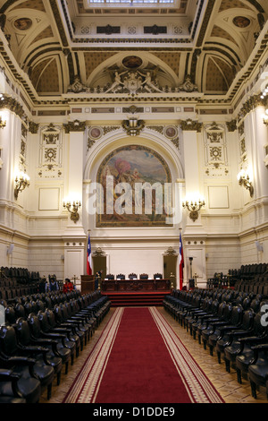All'interno dell'ex Congresso Nazionale edificio in Santiago del Cile, Sud America Foto Stock