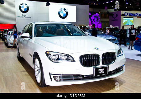 BMW 740Li auto sul display a 29 Thailandia International Motor Expo Foto Stock