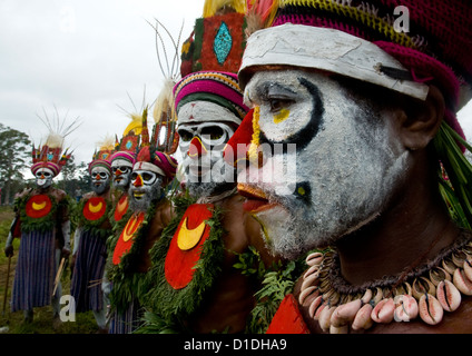 Mount Hagen cantare cantare festival, Highlands, Papua Nuova Guinea Foto Stock