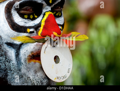 Mount Hagen cantare cantare festival, Highlands, Papua Nuova Guinea Foto Stock