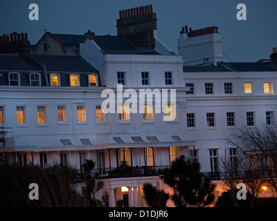 Sussex square in kemp town,brighton in serata. Foto Stock