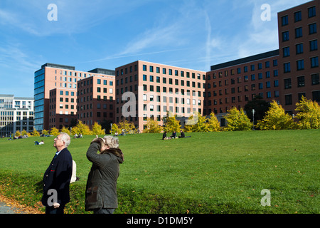 Moderno appartamento blocchi al Potsdamer Platz a Berlino, Germania Foto Stock