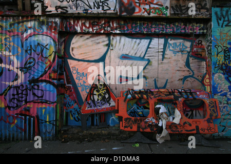 Graffiti in Shoreditch, Londra Foto Stock