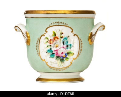 Vista Alegre (Portogallo) porcellana dipinta a mano Jardiniere floreali Foto Stock
