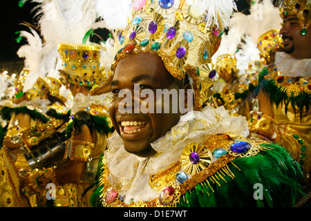 Sfilata di Carnevale al Sambodrome, Rio de Janeiro, Brasile, Sud America Foto Stock