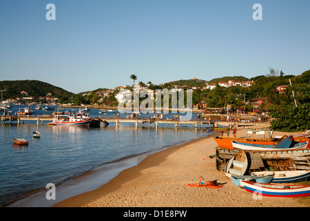 Spiaggia di canto, Buzios, Stato di Rio de Janeiro, Brasile, Sud America Foto Stock