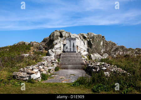 Egli trono dedicato alla Madre del Principe delle isole Saltee, sul grande Saltee al largo della costa di Co. Wexford, Irlanda. Foto Stock