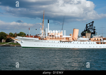 Regina danese navale dell'Yacht Dannebrog Foto Stock