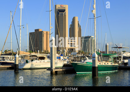 Waterfront skyline nel Corpus Christi, Texas, Stati Uniti d'America, America del Nord Foto Stock