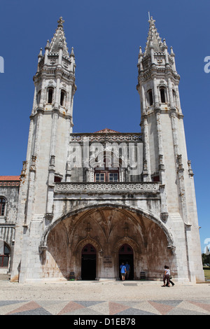 Il Museo Marittimo di ingresso, a manuelino monastero Heironymites, Sito Patrimonio Mondiale dell'UNESCO, Belem, Lisbona, Portogallo, Europa Foto Stock