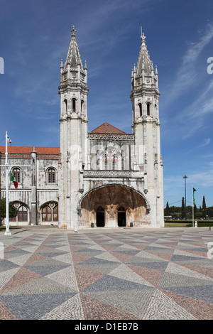 Il Museo Marittimo di ingresso, a manuelino monastero Heironymites, Sito Patrimonio Mondiale dell'UNESCO, Belem, Lisbona, Portogallo, Europa Foto Stock