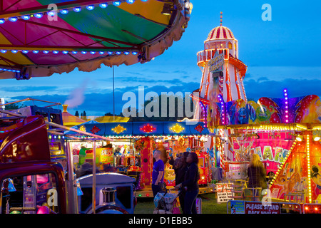 Helter Skelter, fiera d'oca, Nottingham, Nottinghamshire, England, Regno Unito, Europa Foto Stock