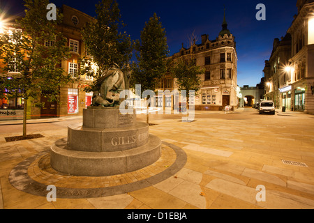 Il Giles statua, Ipswich, Suffolk, Inghilterra, Regno Unito, Europa Foto Stock