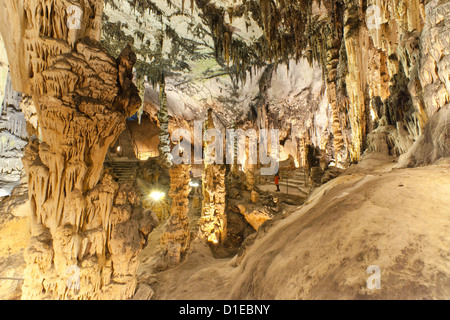 All'interno delle grotte d'Arta, Llevant, Maiorca, isole Baleari, Spagna, Europa Foto Stock