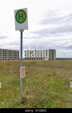 Cochstedt, Germania, un set-terminal bus stop nel limbo Foto Stock