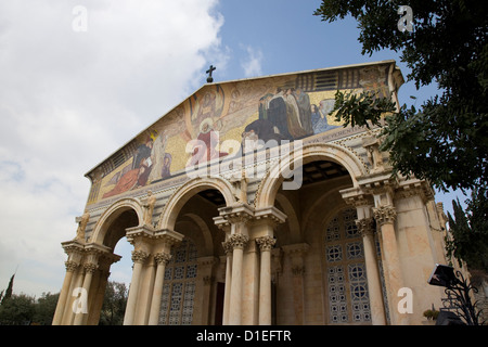 Chiesa di Getsemani, Gerusalemme, Israele. Foto Stock