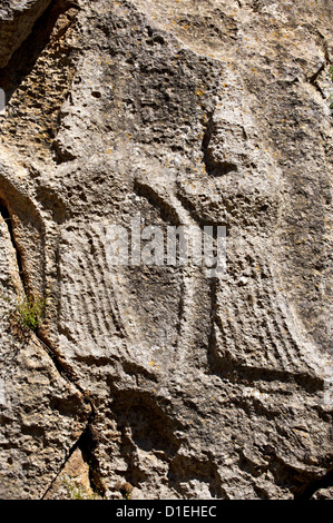 Sacerdote scultura a Yazilikaya santuario [ scritto rock ], Hattusa il più grande conosciuto Hittita santuario. Il XIII secolo A.C. Foto Stock
