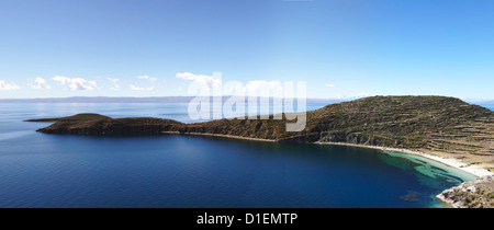 Il lago Titicaca, Bolivia, Sud America, America Foto Stock