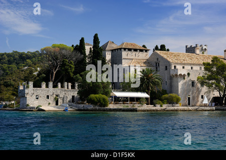 Croazia, Dalmazia, isola di Mljet, monastero benedettino Foto Stock