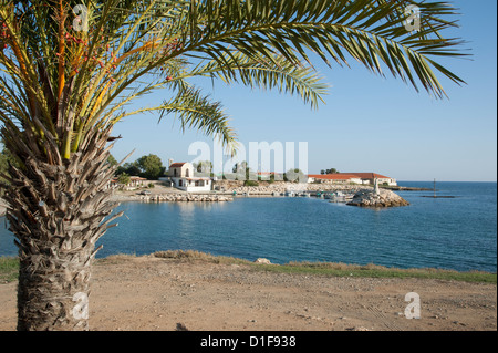 Area di spiaggia a Ormideia vicino al Sovereign Base Area Larnaka Cipro Foto Stock