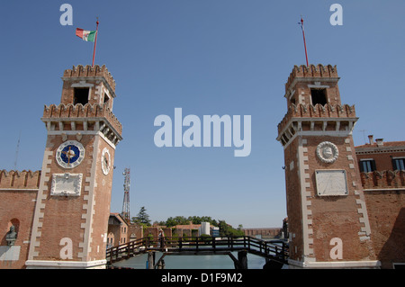 Arsenale di Venezia (Arsenale veneziano), ingresso, Venezia, Italia Foto Stock