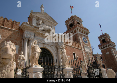 Arsenale di Venezia (Arsenale veneziano), ingresso, Venezia, Italia Foto Stock