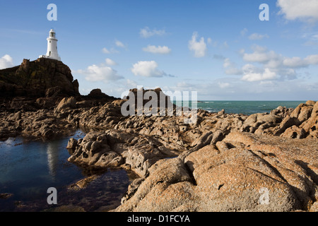 Faro, La Corbiere, a Saint Brelade, Jersey, Isole del Canale, Regno Unito, Europa Foto Stock