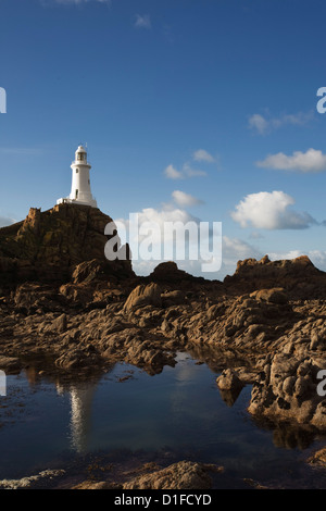 Faro, La Corbiere, a Saint Brelade, Jersey, Isole del Canale, Regno Unito, Europa Foto Stock