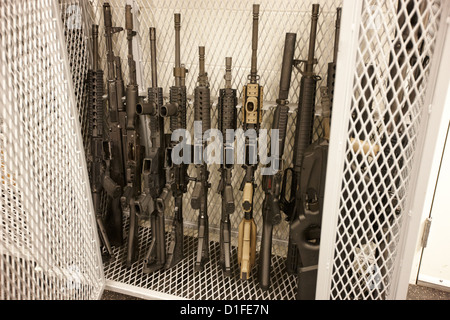 Gabbia di fucili di assalto a una gamma di pistola a las vegas nevada usa Foto Stock