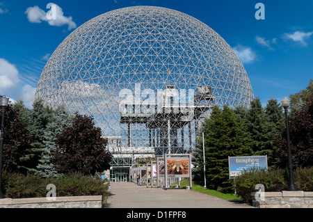 Biosfera di Montreal in una giornata di sole, Canada Foto Stock