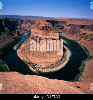 Fiume Colorado in curva a ferro di cavallo, vicino pagina, Arizona, Stati Uniti d'America - Glen Canyon National Recreation Area Foto Stock
