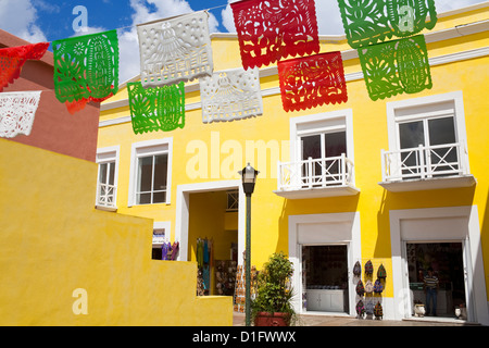 Il Mercado de Artesanias in Plaza del Sol, San Miguel Città, Isola di Cozumel, Quintana Roo, Messico, America del Nord Foto Stock