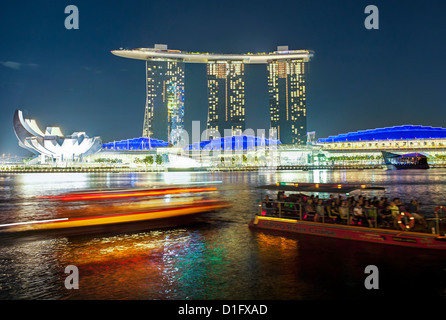 Il Marina Bay Sands, Marina Bay, Singapore, Sud-est asiatico, in Asia Foto Stock