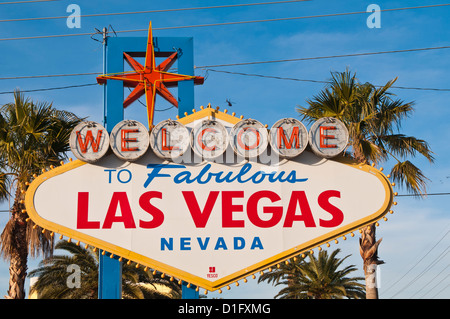 Benvenuti a Las Vegas segno, Las Vegas, Nevada, Stati Uniti d'America, America del Nord Foto Stock