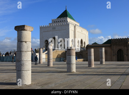 Mausoleo di Mohammed V, Rabat, Marocco, Africa Settentrionale, Africa Foto Stock