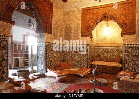 Moulay Ismail Mausoleo, Meknes, Marocco, Africa Settentrionale, Africa Foto Stock