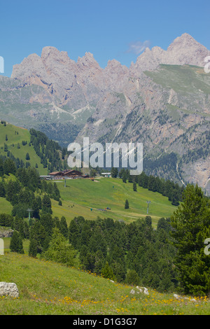 Passo Sella, Trento e Bolzano e le Province, Dolomiti italiane, Italia, Europa Foto Stock