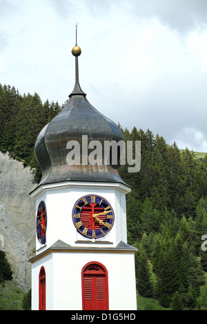 Chiesa in Arosa nel Cantone dei Grigioni, Svizzera Foto Stock