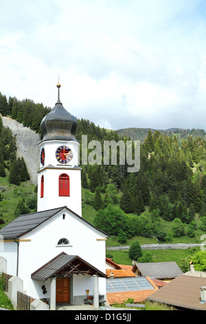 Chiesa in Arosa nel Cantone dei Grigioni, Svizzera Foto Stock