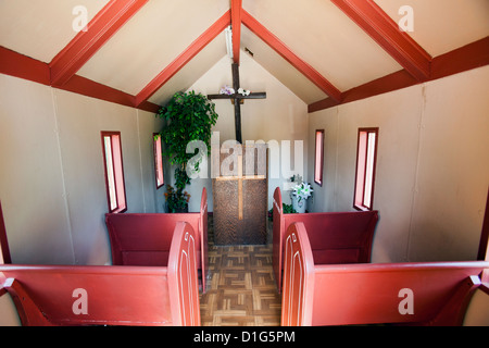 Edicola Chiesa Cappella interno in Sultan, Washington Foto Stock