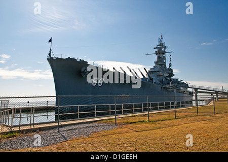 Famosa USS Alabama, Battleship Memorial Park, Mobile, Alabama Foto Stock