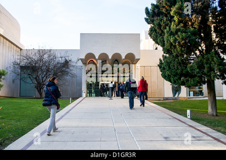 Entrata alla Fundacio Joan Miro Art Museum in cima al Montjuic a Barcellona, Spagna. Foto Stock