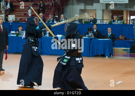 Kendo il campionato mondiale di Novara Italia 2012 Foto Stock