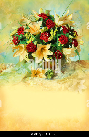 Bouquet di fiori lilly Foto Stock