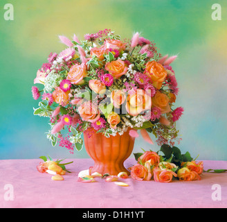 Mazzo di rose fiori Foto Stock