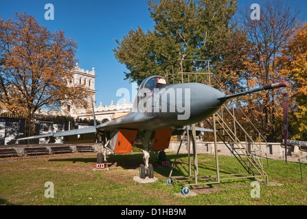 Mikoyan MiG-29, Sovietici jet fighter aircraft, polacco esercito Museo a Varsavia, Polonia Foto Stock