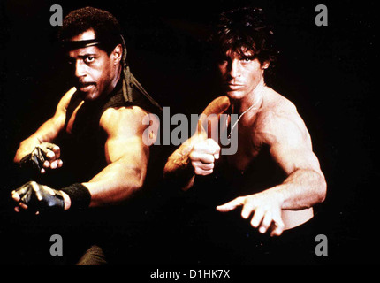 American Fighter III - Die Blutige Jagd American Ninja Iii Steve James, David Bradley Aber Sean (David Bradley,r) und sein Foto Stock